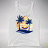 LGBTQ Progress Pride Hammock Summer Beach Sunset Premium Tank Top - White